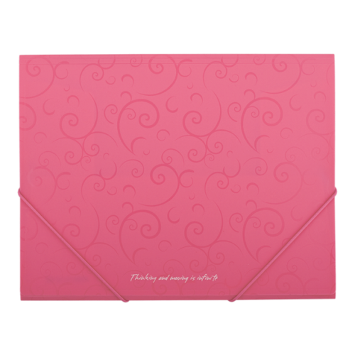 Папка пластиковая А5 на резинках, BAROCCO, розовый