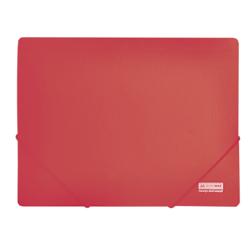 Папка пластиковая А4 на резинках, JOBMAX, красный