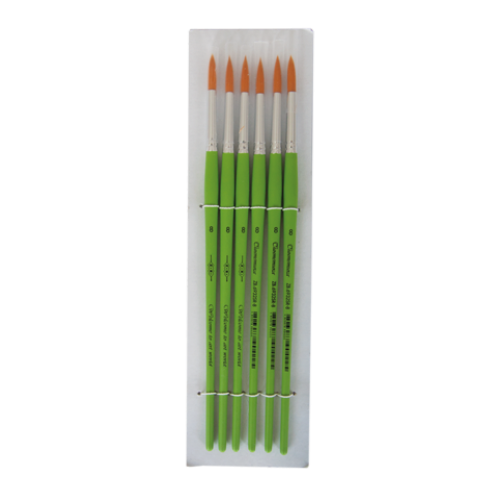 Кисть синтетика круглая №8, в блистере 6 шт