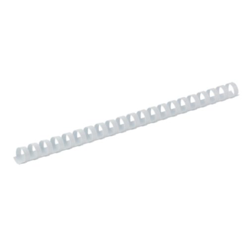 Пластиковые пружины круглые d 10мм, белый, 55л., А4, 100шт.