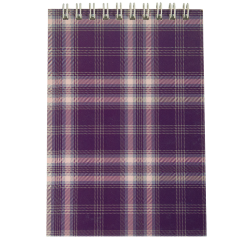 Блокнот на пружине сверху SHOTLANDKA, А6, 48 листов, клетка, фиолетовый
