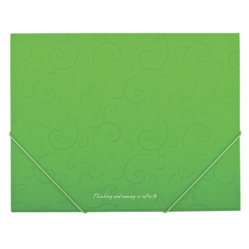 Папка пластиковая А5 на резинках, BAROCCO, салатовый