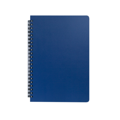 Книжка записн. на пруж. "OFFICE" А5, 96л.,кл., пластик.обл., синий
