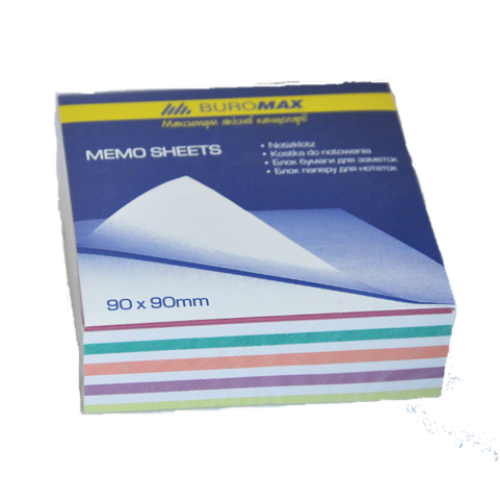 Блок бумаги для заметок "Зебра" JOBMAX 90х90х30мм, не склеенный