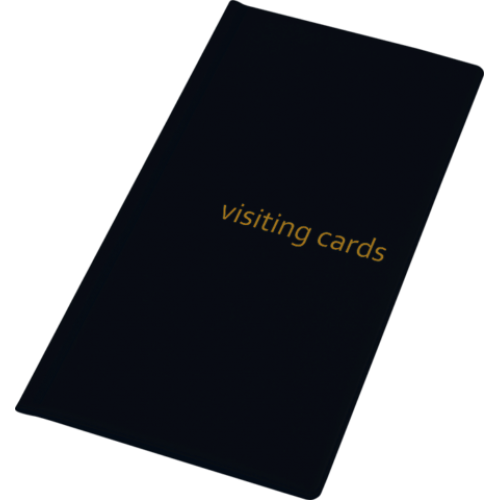 Визитница для 96 визиток, PVC, черная
