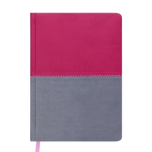 Ежедневник датированный 2019 QUATTRO, A5, 336 стр. розовый + серый
