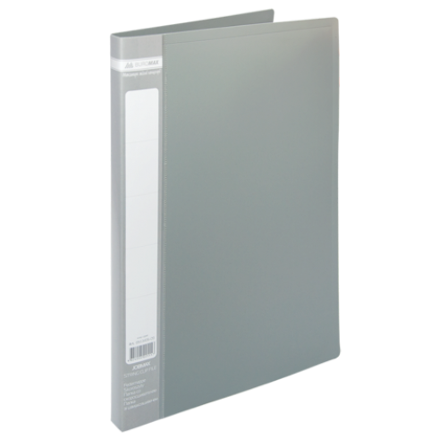 Папка пластиковая А4 со скоросшивателем, JOBMAX, серый