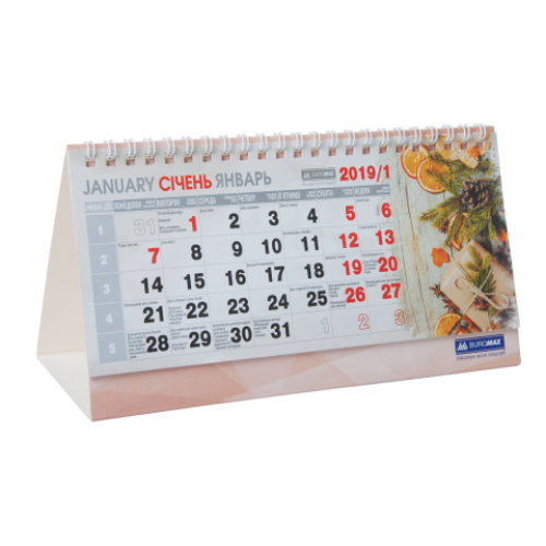 Календарь настольный ROMANTIC 210х100мм на 2019г.