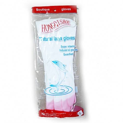 Перчатки латексные для уборки Дельфин S