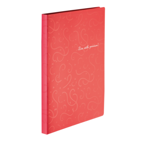 Папка пластиковая A4 с боковым прижимом RED &- BLACK, красный