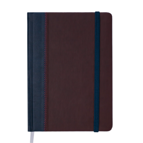 Ежедневник датированный 2019 SIENNA, A5, 336 стр., т-синий с бордовым