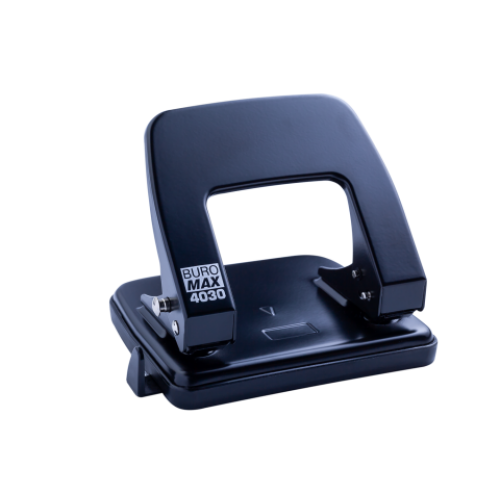 Дырокол металлический BUROMAX, 25 листов, черный