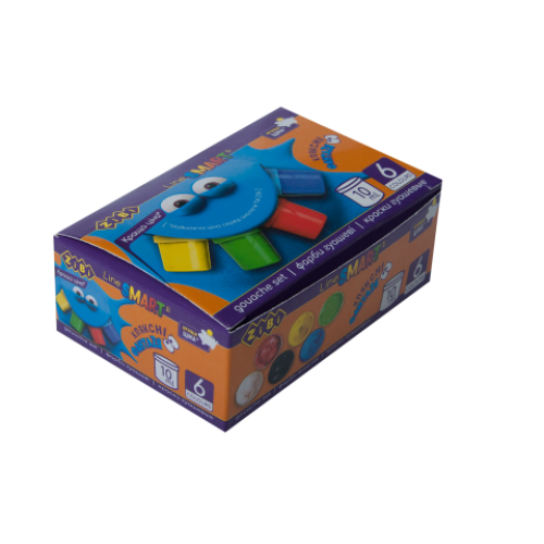 Гуашь 6 цветов х 10мл, SMART Line