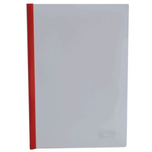 Папка скоросшиватель с прижимной планкой, 15 мм, красный