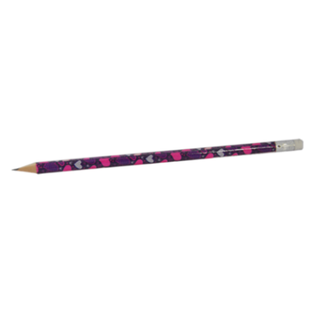 Карандаш графитовый HB с ластиком LOVE , 5шт. в блистер